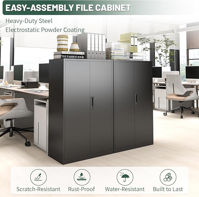 42" Folding Metal Storage Cabinet - Image 3