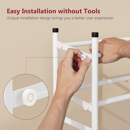 Tajsoon Expandable Shoe Rack for Closet 3 Tier, 28“-41“Adjustable & Stackable - Image 4