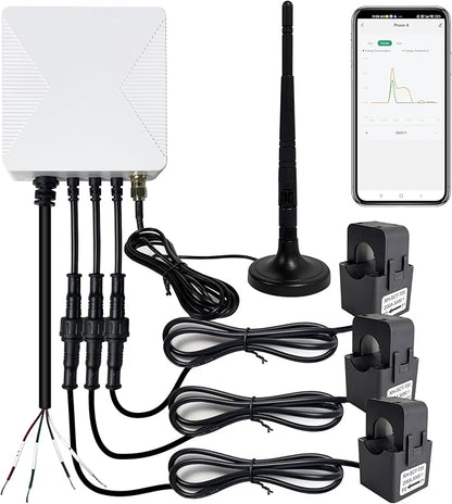 Smart Energy Monitor with 3 * 200A Circuit Level Sensors, Home Power Monitor by EdgeAnt