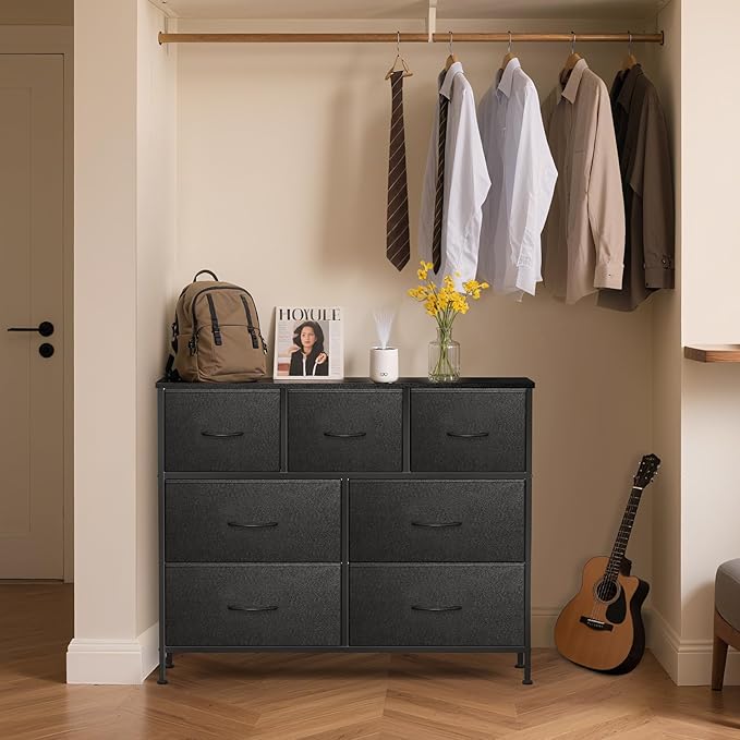 Dresser for Bedroom with 7 Drawers, Chest of Drawers, Storage Drawers Organizer - Image 4