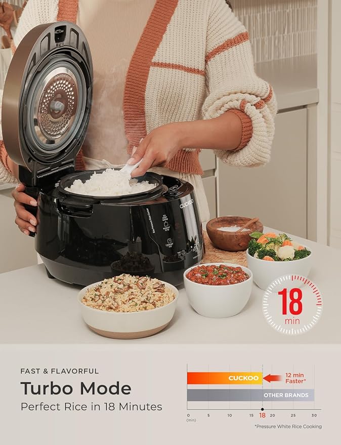 CUCKOO High Pressure Rice Cooker 6-Cup Uncooked / 12-Cup Cooked - Image 5