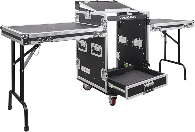 Sound Town 14U PA DJ Pro Audio Rack/Road ATA Case by SOUNDTOWN