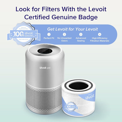 levoit air purifier for home pets, large room, package contents