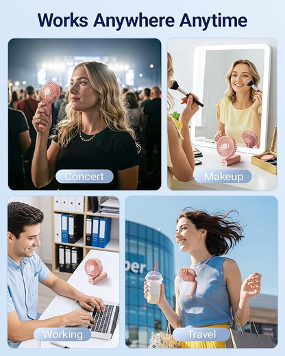 SWEETFULL Handheld Portable Fan, 5000mAh Rechargeable Battery, 6 Speed Wind - Image 5