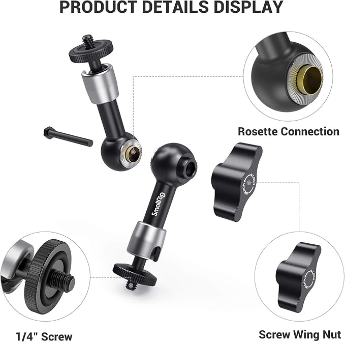 SmallRig 5.5 Inches Adjustable Friction Articulating Magic Arm, - Image 2
