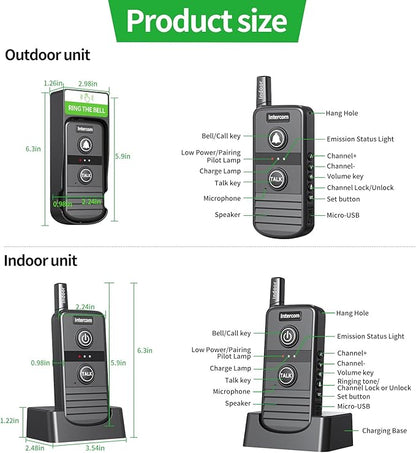 Wireless Intercom Doorbell, Intercoms Wireless - Image 8