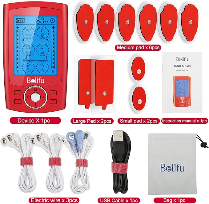 Belifu Dual Channel TENS EMS Unit 24 Modes Muscle Stimulator - Image 6
