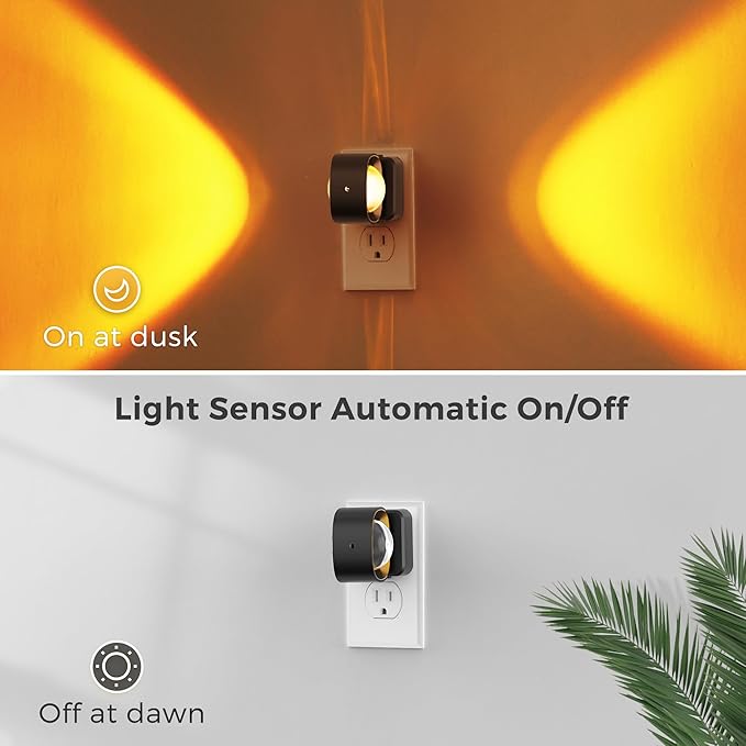 L LOHAS LED Night Light Projector, 2 Pack Color Changing Night Light Plug into - Image 2