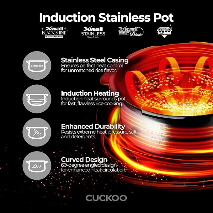 CUCKOO High Pressure Rice Cooker 3-Cup Uncooked / 6-Cup Cooked - Image 4