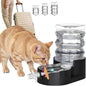 RIZZARI Dog Water Bowl Dispenser: 5L Black Stainless Steel Gravity Feeder by RIZZARI