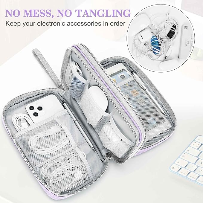 FYY Electronic Organizer, Large Travel Cable Organizer Bag Pouch Electronic - Image 5
