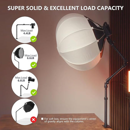 【All Metal】RAUBAY Desktop Magic Arm, Overhead Camera Desk Mount, Table Light - Image 4