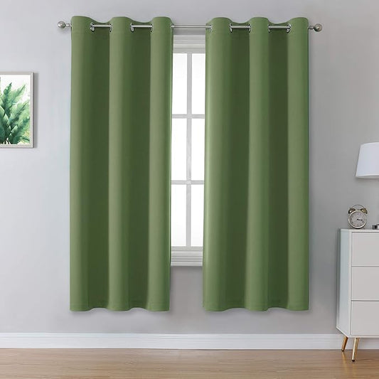DUALIFE Sage Green Curtains by DUALIFE