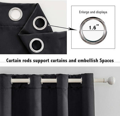 Anytime 100% Blackout Curtain 2 Panels Set, Thermal Insulated Window Drapes - Image 4
