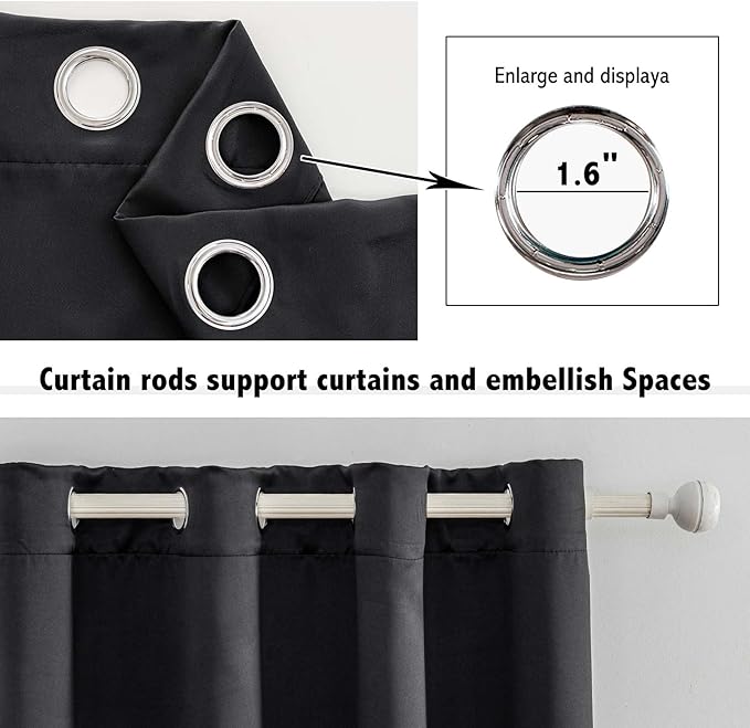 Anytime 100% Blackout Curtain 2 Panels Set, Thermal Insulated Window Drapes - Image 4