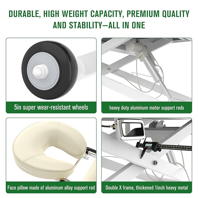 Electric Massage Table, Electric Lift Motor Height adjustable and Manual - Image 4