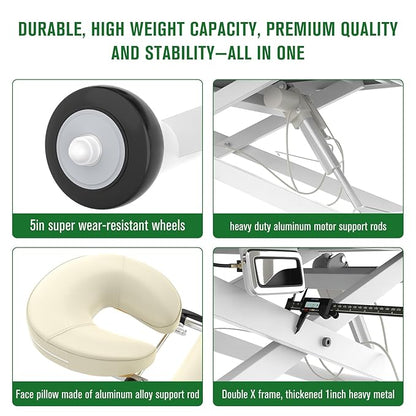 Electric Massage Table, Electric Lift Motor Height adjustable and Manual - Image 4