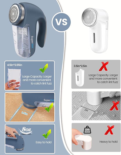 SUPER LINT Electric Sweater Shaver Fuzz Pill Bobble Remover - Image 4