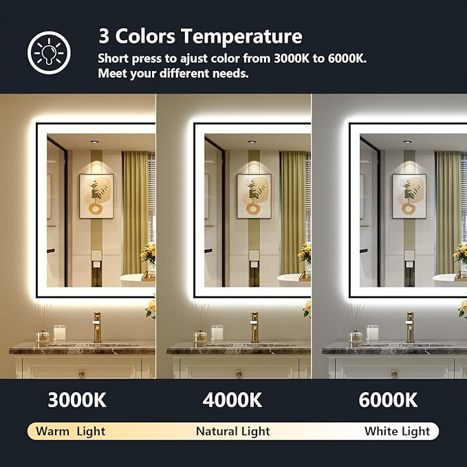 YEELAIT 55x30 Inch LED Bathroom Mirror - Image 5