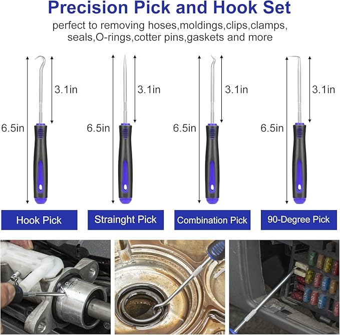Trim Removal Tool Kit 250Pcs Car Removal Tool Kit Pry Tool Set Auto Clip Pliers - Image 6