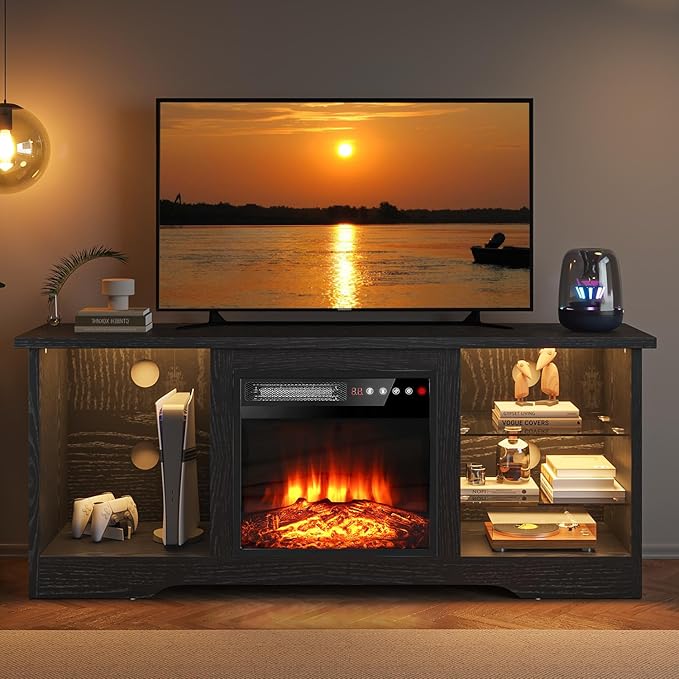 VITESSE 58 Inches Fireplace TV Stand - Image 7