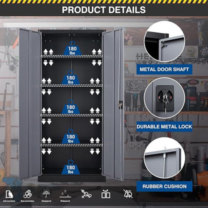 Metal Storage Cabinet-72” Tall Steel File Cabinets - Image 5
