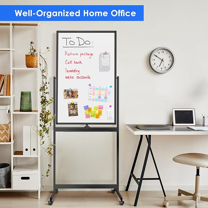 maxtek Magnetic Mobile White Board, 40 x 24 Double Sided Dry Erase Board - Image 3