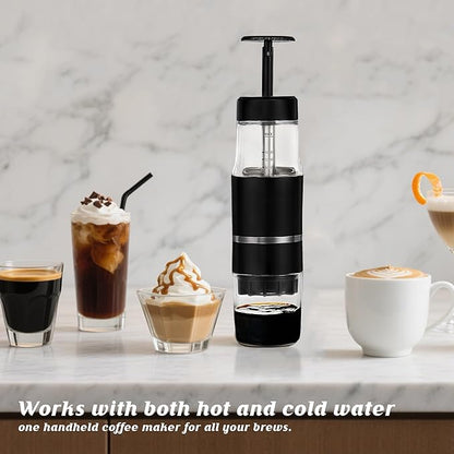 PIQUEBAR Portable Coffee Maker for Ground Coffee & Capsules, Small Espresso - Image 6