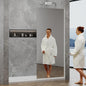 36"x76" Fixed Glass Shower Door, Single Mirror Privacy 3/8" Thick Tempered Glass by YTSAHSTT