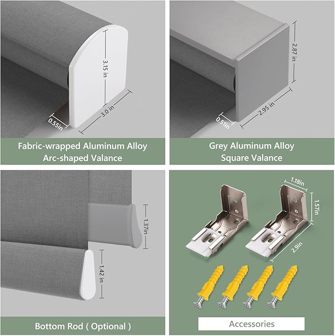 ZSHINE Motorized Blackout Window Blinds Customize Width Remote Control Wireless - Image 4
