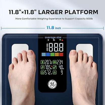 GE Smart Scale for Body Weight, Muscle Mass, Digital Bathroom Scales 500lbs - Image 3