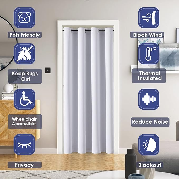 ChrisDowa Blackout Door Curtains - Image 2