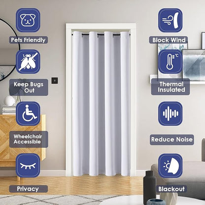 ChrisDowa Blackout Door Curtains - Image 2