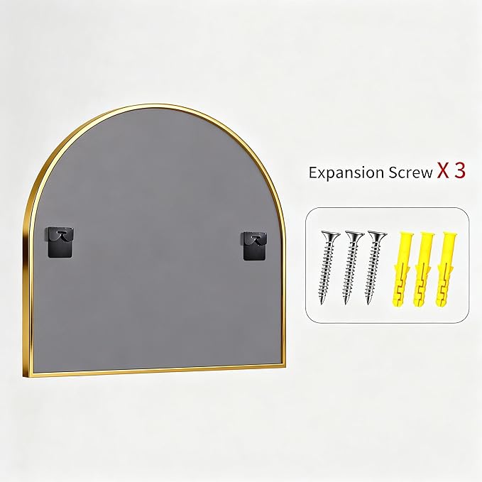 CIRCUMI Arched Wall Mirror, Metal Frame, Large Size - Image 9