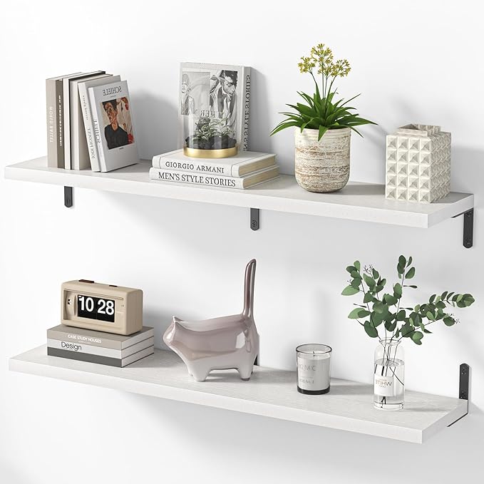 Marsmiles Extra Wide Floating Shelves by Marsmiles