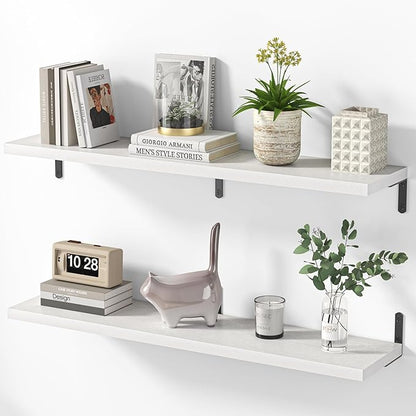Marsmiles Extra Wide Floating Shelves by Marsmiles