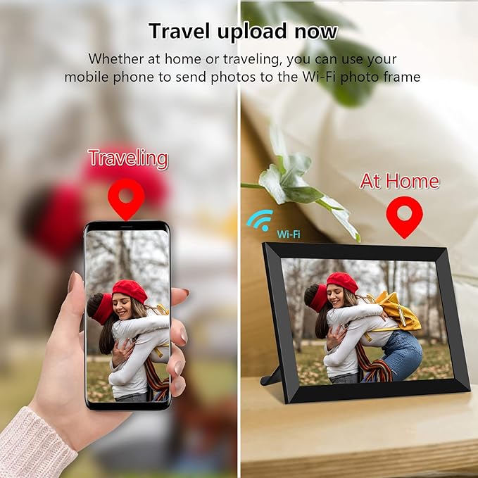FRAMEO Digital Photo Frame WiFi 32GB 10.1 Inch 1280x800 IPS Touch Screen - Image 4