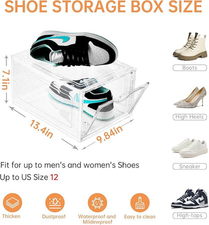 6 Pack Large Shoe Storage Box, Shoe Containers - Image 2