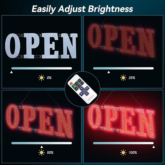 30" x 10" Large LED Open Signs - Image 4