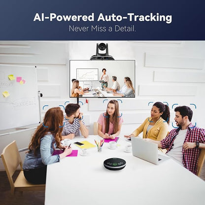 TONGVEO 4K Conference Room Camera System, AI Auto-Tracking PTZ Camera 5X - Image 4