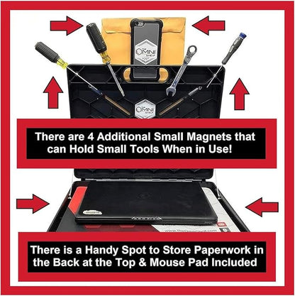The OmniShelf Magnetic Portable Workstation + Toolbox, Computer & Laptop Stand - Image 5