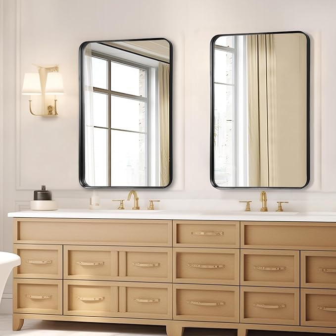 Fabuday Bathroom Mirror Over Sink 24x36 Black - Image 4