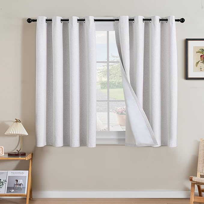 H.VERSAILTEX Linen Curtains 100% Blackout Curtains by HVERSAILTEX