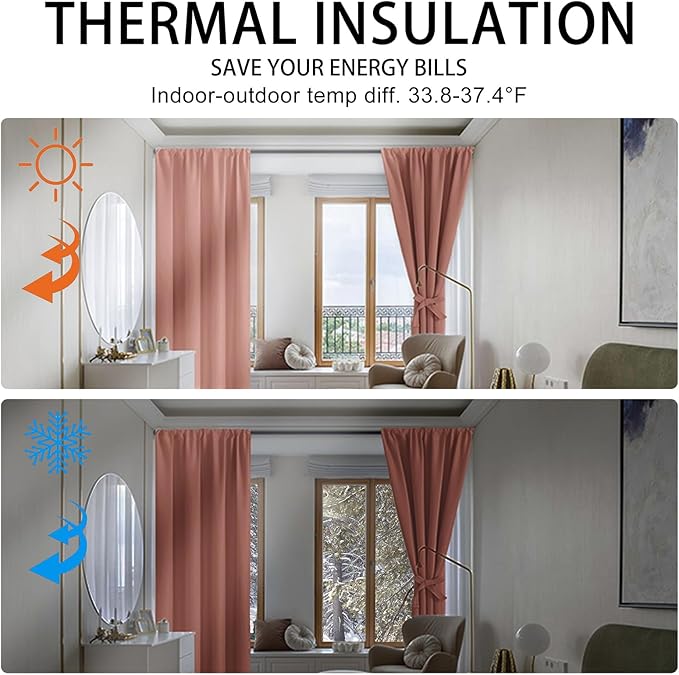 JIUZHEN Blackout Curtains for Bedroom - Image 4