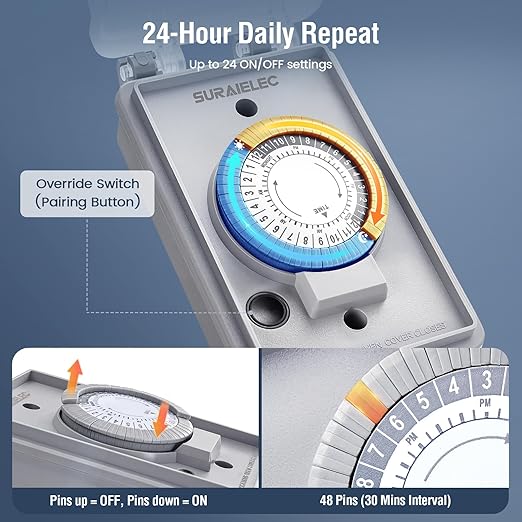 SURAIELEC 40A 240V 3HP Outdoor Timer Switch - Image 4