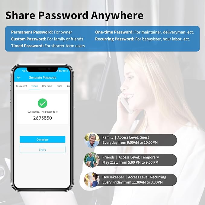 Smart Lock, CATCHFACE Fingerprint Door Lock TTLock Smart Door Knob Smart Door - Image 4