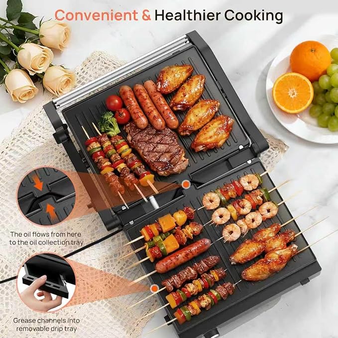 Electric Indoor Grill, 1600W Electric Grill - Image 5