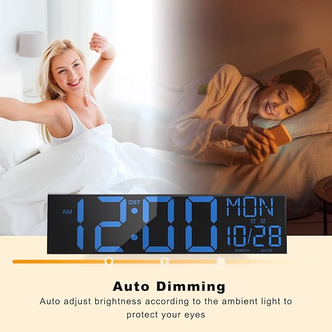 JALL 30" Large Digital Wall Mount Clock - Image 6