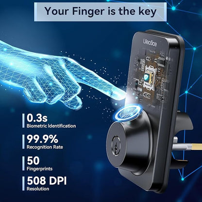 Ulecoce Fingerprint Keypad Deadbolt - Image 4