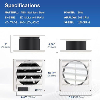 8" Room to Room Air Transfer Fan - Image 6
